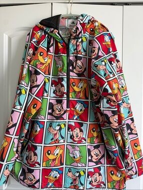 Disney Character Patchwork Hooded Windbreaker-NWT